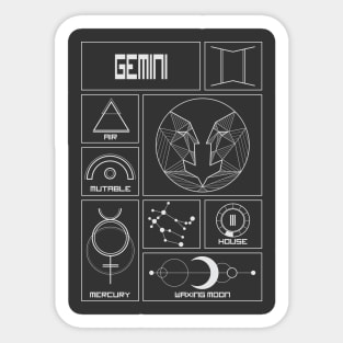 Gemini Profile - Astrology Signs Sticker